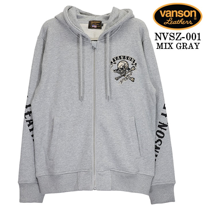 VANSON HOODIE F/Z PARKA STANDARD バンソン フーディ 裏毛 パーカー 定番 nvsz-001