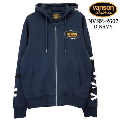 VANSON F/Z PARKA HOODIE LOGO バンソン 裏ファー ボンディング パーカー ロゴ nvsz-2607