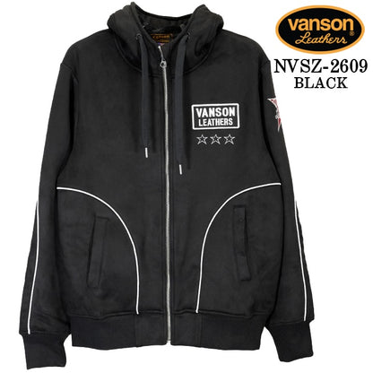 VANSON BONDING F/Z PARKA HOODIE バンソン 裏ファー ボンディング パーカー nvsz-2609