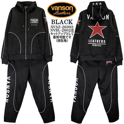 VANSON BONDING F/Z PARKA HOODIE バンソン 裏ファー ボンディング パーカー nvsz-2609