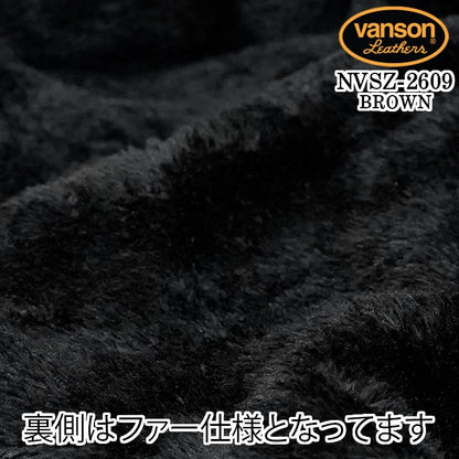 VANSON BONDING F/Z PARKA HOODIE バンソン 裏ファー ボンディング パーカー nvsz-2609