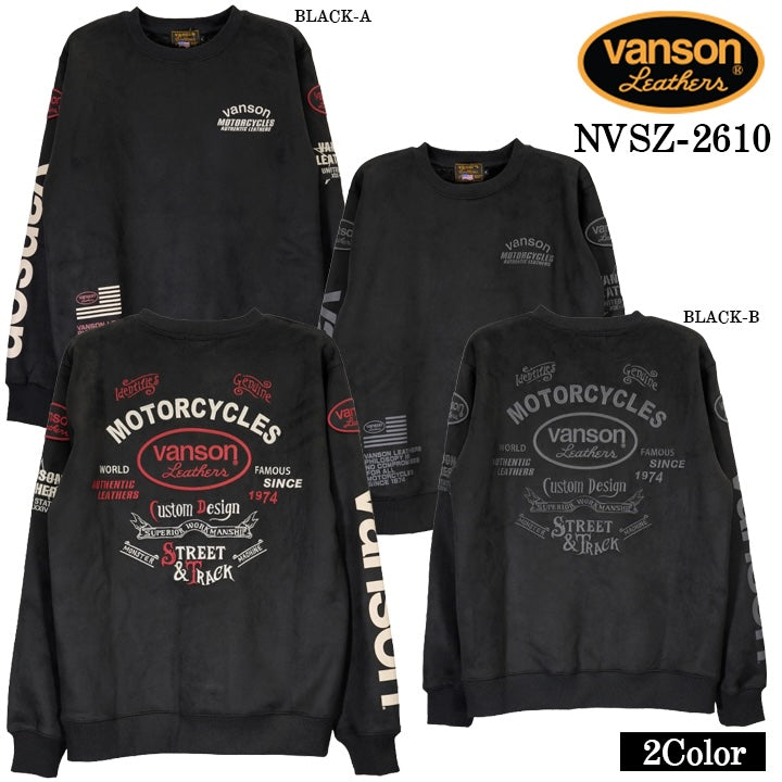 VANSON BONDING PULLOVER バンソン 裏ファー ボンディング プルオーバー nvsz-2610