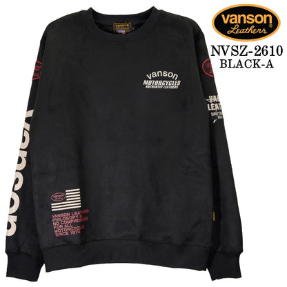 VANSON BONDING PULLOVER バンソン 裏ファー ボンディング プルオーバー nvsz-2610