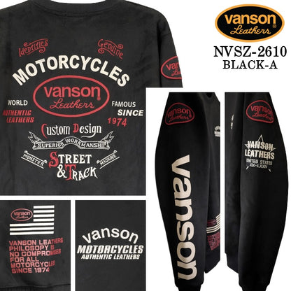VANSON BONDING PULLOVER バンソン 裏ファー ボンディング プルオーバー nvsz-2610