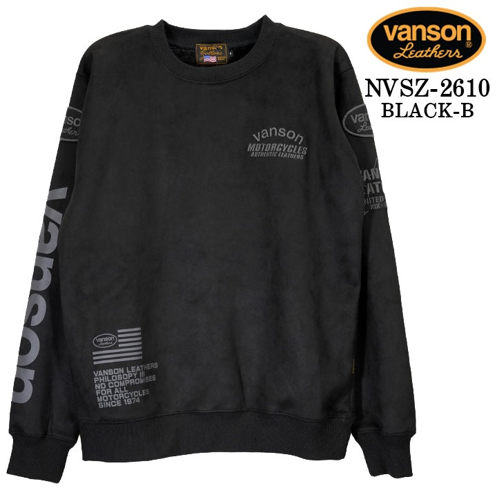 VANSON BONDING PULLOVER バンソン 裏ファー ボンディング プルオーバー nvsz-2610