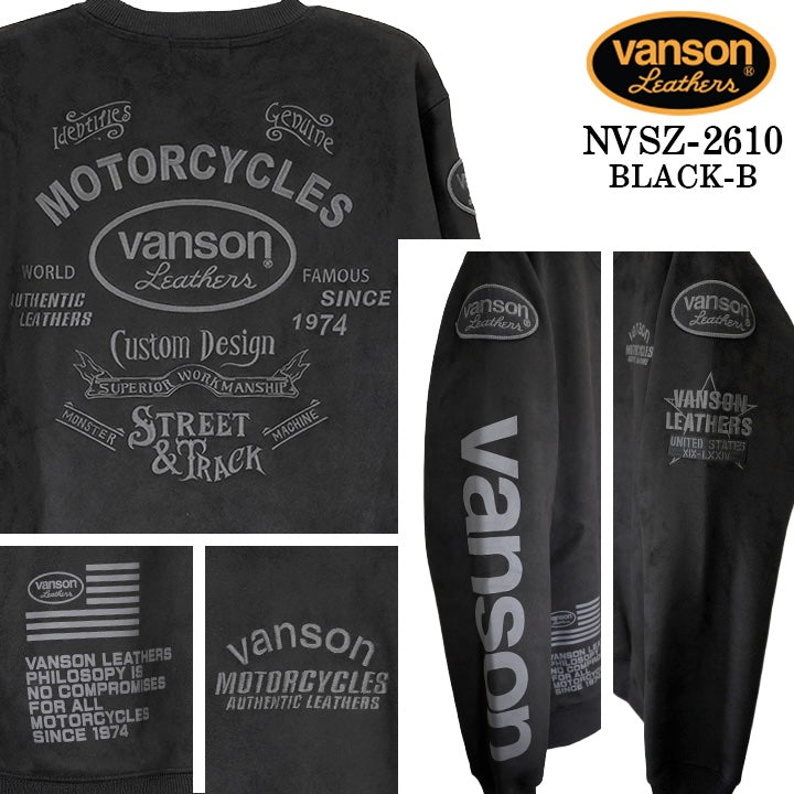 VANSON BONDING PULLOVER バンソン 裏ファー ボンディング プルオーバー nvsz-2610