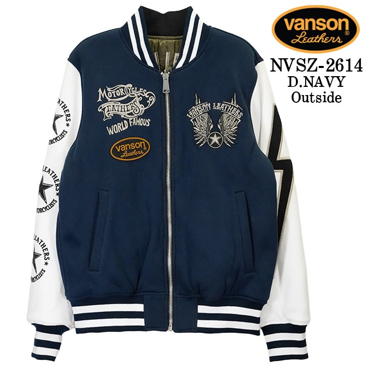 VANSON REVERSIBLE STADIUM JUMPER バンソン リバーシブル スタジャン スタジアムジャンパー nvsz-2614-2